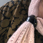 Leather Shawl Cuff - black