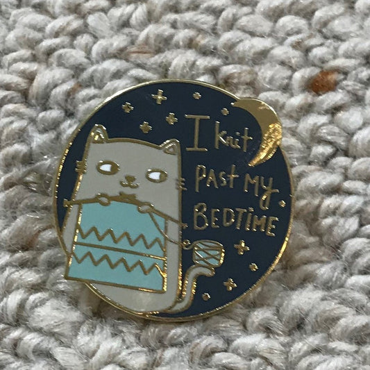 I Knit Past My Bedtime Badge